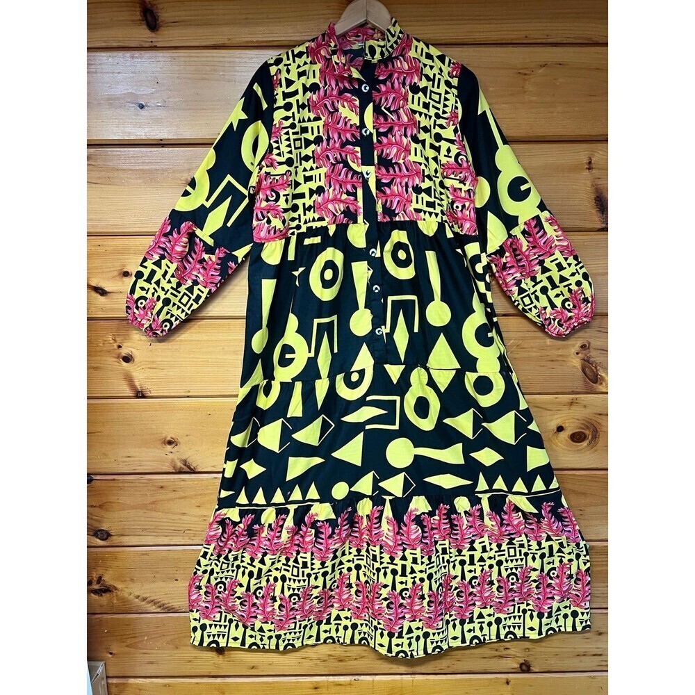 Women’s Long Sleeve Casual Bohemian Maxi Dress M/L